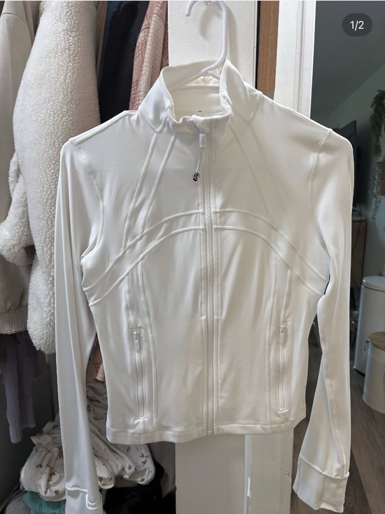lululemon athletica Jackets & Blazers - lululemon athletica White Zip-Up Athletic Jacket